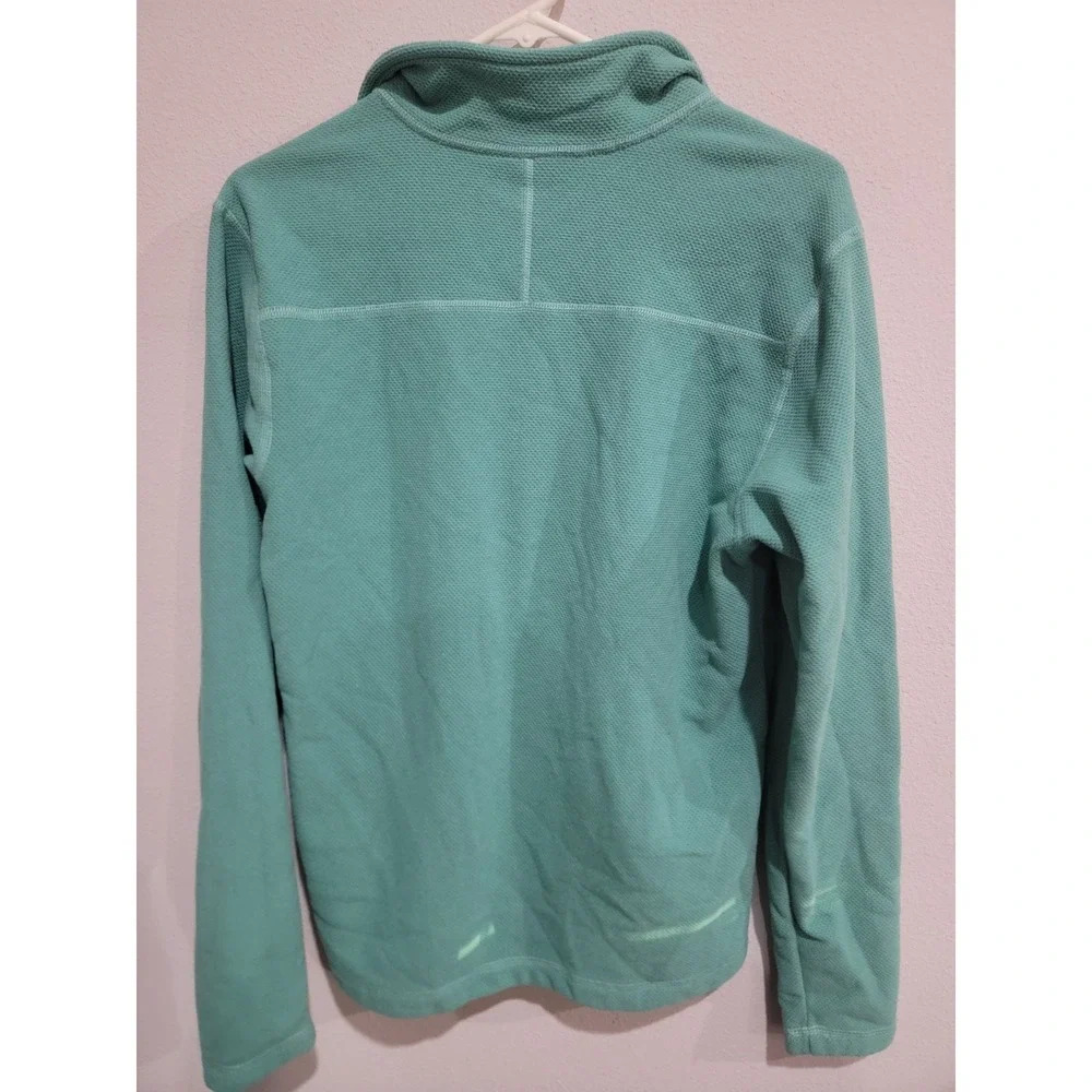 The North‎ Face Mens S Textured Mint Green Fleece 1/4 Pullover Jacket Sweatshirt